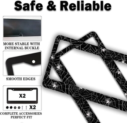 License Plate Cover for Men Black and White License Plate Frames for Women - Image 4