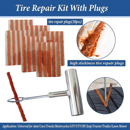 Tire Repair Kit, Universal Tire Repair Tools Flat Tire Puncture Repair - Image 4