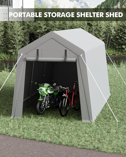 7 x 12 ft Carport Storage Shed, Portable Garage - Image 2