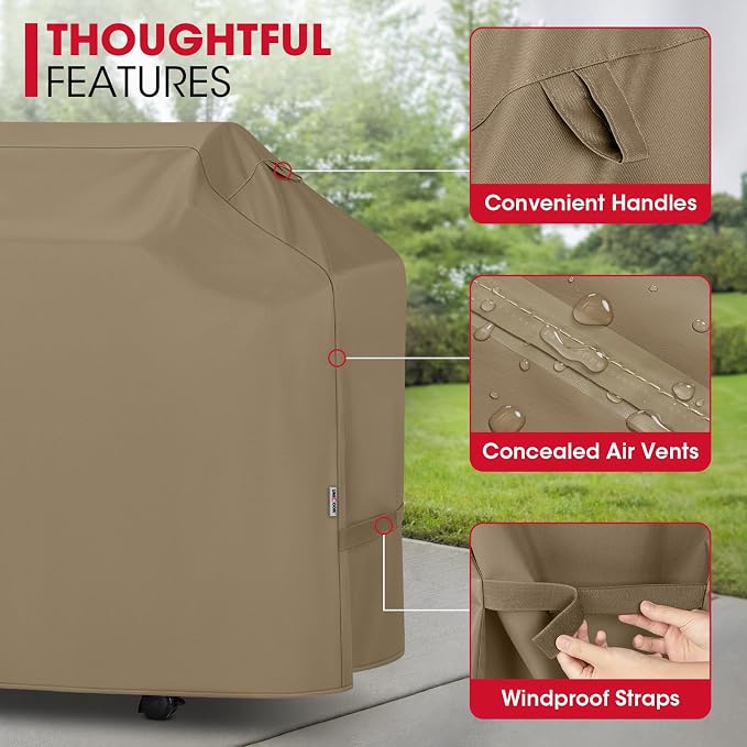 Unicook 50 Inch Grill Cover for Outdoor Grill, Gas BBQ Cover - Image 6