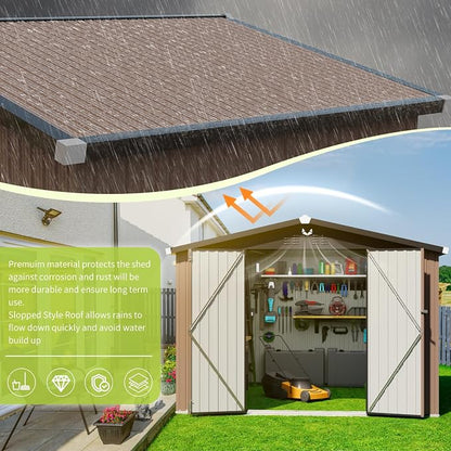 Metal Storage Shed, Outdoor Storage Building 10x12, Large Backyard Sheds - Image 5
