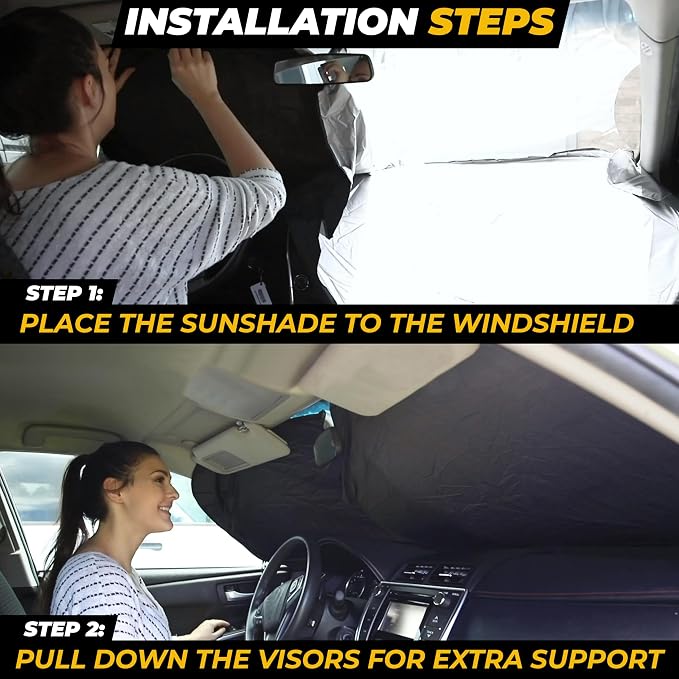 Jeep Windshield Sunshade | Protects Sun Visor from UV and Heat Protection | Fits - Image 5
