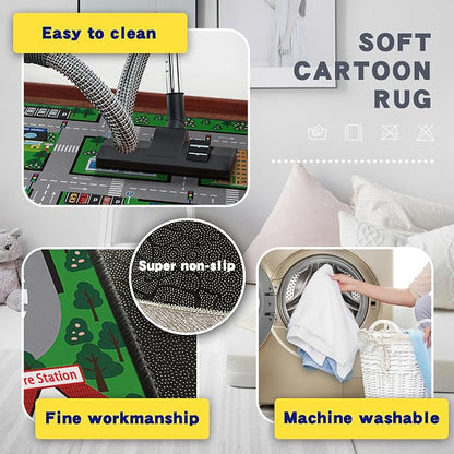 Fun Car Play Area Carpet Car Mat 2x3 Play Rug - Image 4
