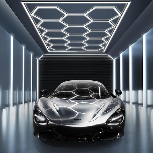 MODERN Hexagon Garage Light: Higher Brightness 720W 86400 Lumens Hexagon Led by MODERN