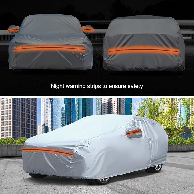 KEYOOG Fit for 188"-199" Length SUVs, 6-Layer Full Car Cover is All-Weather - Image 7