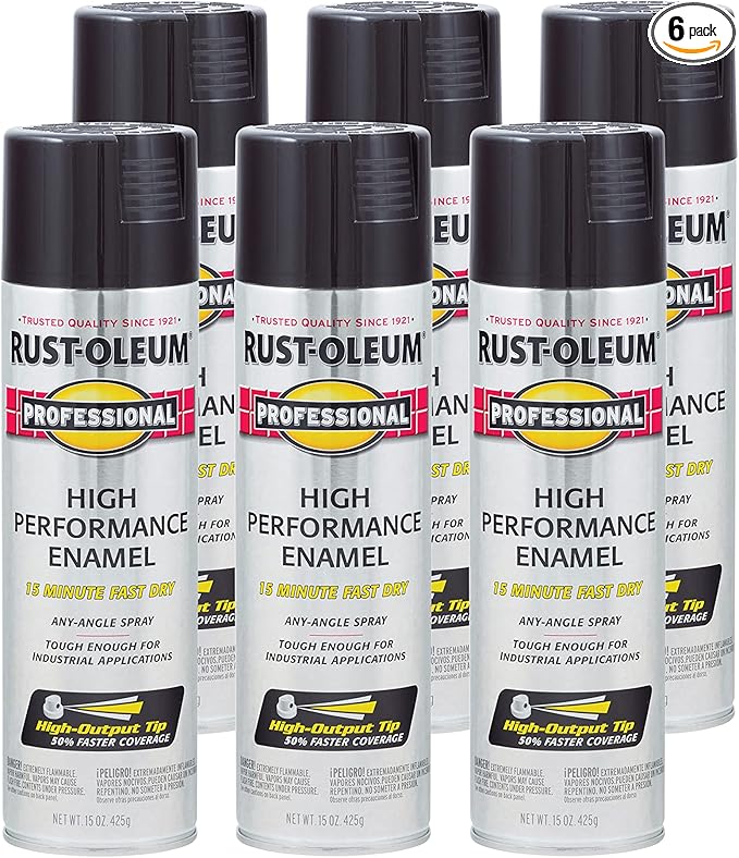 Rust-Oleum 7579838-6PK Professional High Performance Enamel Spray Paint by Rust-Oleum