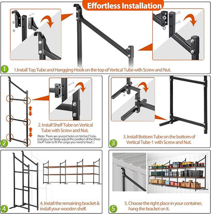 Shipping Container Shelving Storage Bracket 4Pcs Heavy Duty Cargo Shipping - Image 4