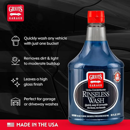 Griot's Garage Rinseless Wash for Car Cleaning and Detailing, No-Rinse Vehicle - Image 3