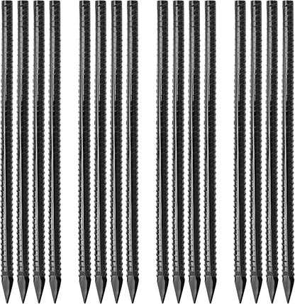 16 inches Ground Rebar Stakes Heavy Duty Metal Spikes by Besitu