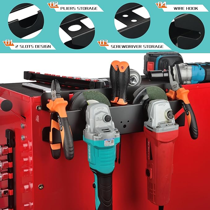 ULIBERMAGNET Angle Grinder Holder, Solid Steel Utility Storage Rack, Heavy Duty - Image 4