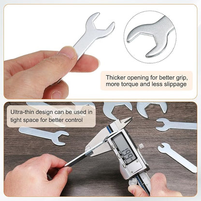 HARFINGTON 10pcs Small Wrench 13x70x2mm Metric U-Shaped Single Open Ended - Image 5