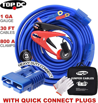 TOPDC Jumper Cables, 1 Gauge 30 Feet 800A Booster Cables - Image 8