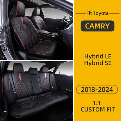 Custom Fit Camry Seat Covers for Toyota Camry Hybrid LE, Hybrid SE 2018-2024 - Image 7