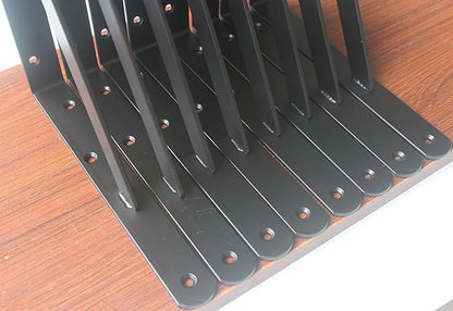 24 Pack L12 x H 8" Black Heavy Duty Shelf Brackets - Image 5