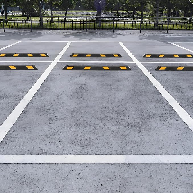 2-Pack 72" Rubber Parking Curb, Heavy Duty Long Garage Floor Wheel Stopper - Image 9