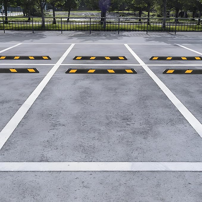 Pack of 2-72" Parking Stoppers for Garage, Heavy Duty Rubber Parking Curb - Image 4