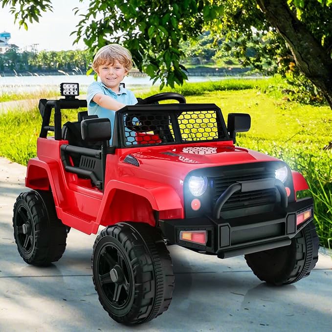 OLAKIDS Kids Ride On Truck, 12V Electric Vehicle Jeep Car - Image 2