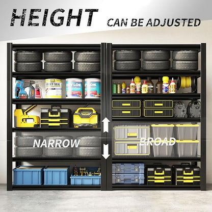 82" H Heavy Duty Garage Shelving 3000LBS Storage Shelves Adjustable 6 Tier - Image 4