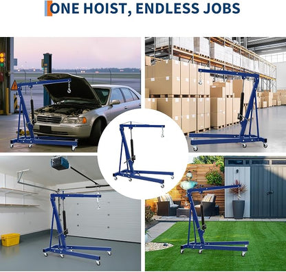 Engine Hoist Cherry Picker, 2 Ton Folding Hydraulic Engine Hoist - Image 9