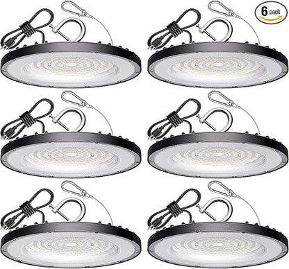 6 Pack UFO Led High Bay Light 150W, 5000K High Bay Led Lights by Yihuven