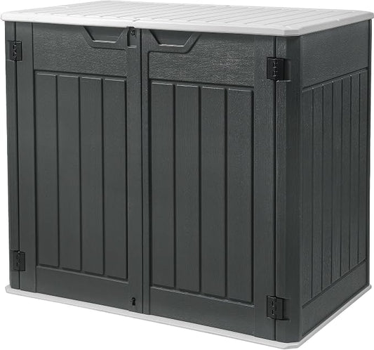 DWVO 47 cu ft Spacious Horizontal Storage Unit, Outdoor Resin Tool Locker by DWVO