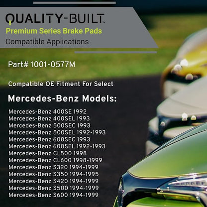 Premium Semi-Metallic Front Brake Pads Compatible - Image 3