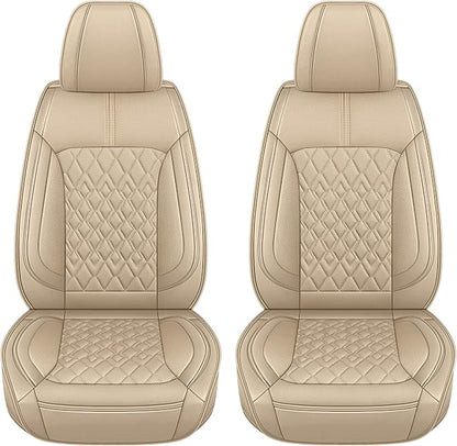 Pariitadin Leather Car Seat Covers Front Pair, Waterproof Breathable Faux - Image 4