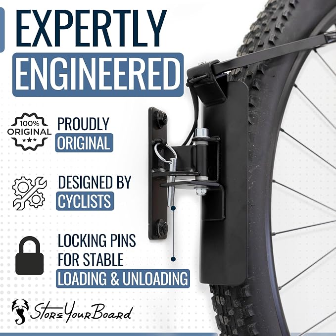 StoreYourBoard Bike Swivel Rack – Wall Mounted Garage Bike Storage, Vertical - Image 5
