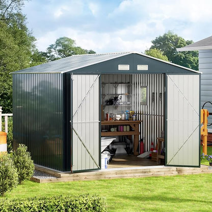 10X10X7.5 FT Outdoor Steel Storage Shed - Image 6