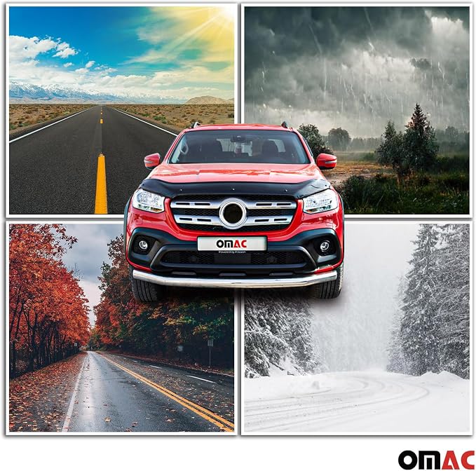 OMAC Front Bug Shield Hood Deflector Guard fits Kia Sportage 2017-2022 Black - Image 8