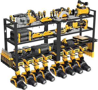 Power Tool Organizer Wall Mount, 4 Layer Heavy Duty Metal Power Tool Storage by JSYONII