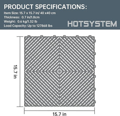 Multifunctional Interlocking Modular Garage Floor Tiles, Non-Slip Interlocking - Image 2