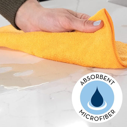 S&T INC. 12 Pack Microfiber Cleaning Cloth, Bulk Towels - Image 2