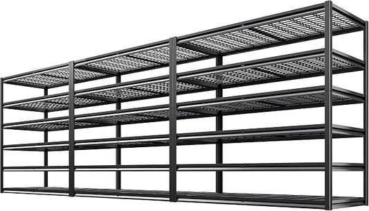 REIBII 3500LBS Garage Shelving, Adjustable Storage Shelves Heavy Duty, 6 Tier by REIBII