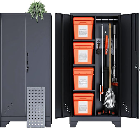 61" H Metal Storage Cabinet, Storage Shed by METALREAD