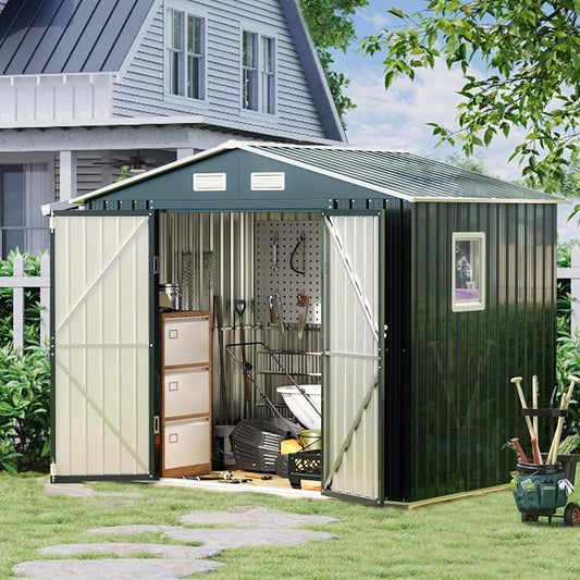 Breezz 6x8FT Outdoor Steel Storage Shed by BreezZ