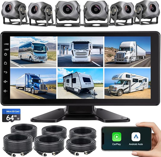 6-Channel Dash Cam 1080P Backup Camera System by Seventour