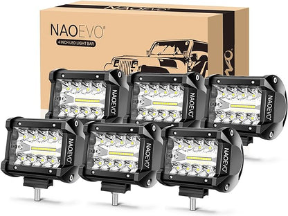NAOEVO 4 Inch LED Pod Lights, 360W 36, 000LM LED Fog/Driving/Off Road Lights - Image 9