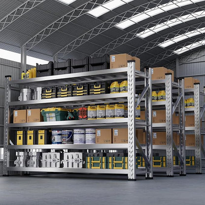 ZZV 78" W x 78" H Garage Shelving Heavy Duty Storage Shelves 5 Tier Stainless by ZZV