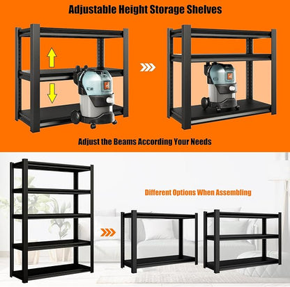 40in Wide Garage Shelving Heavy Duty，2500lbs Large Loads Adjustable Garage - Image 7