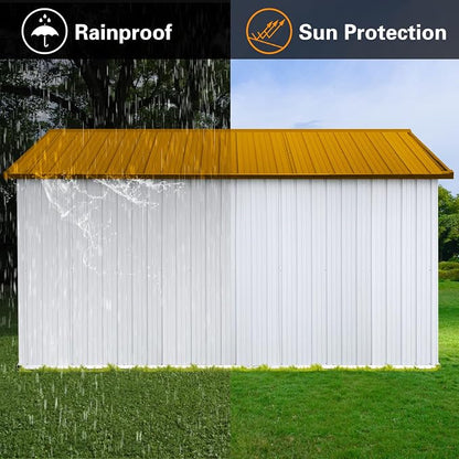 Outdoor Storage Shed, 12X10 FT Metal Garden Shed - Image 5