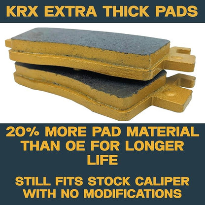 Extra Thick Ceramic Brake Pad Set fits Kawasaki KRX/KRX4 1000 2020-2025 Front & - Image 2