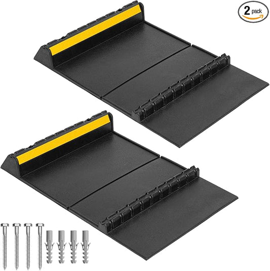 Rubber Garage Parking Mat 17.6 * 23.6 * 2.8" Heavy Duty Wheel Stoppers by Unknown