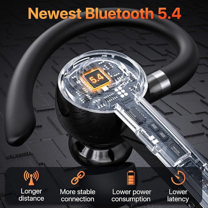 Bluetooth Headset with Microphone, V5.4 Bluetooth Earpiece with Charing Case - Image 5
