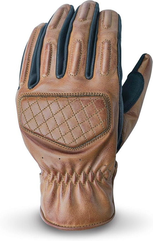 Leather Motorcycle Gloves with Adjustable Fitting Bike Riding Gloves by NeoJeans