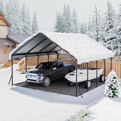 VEVOR Heavy Duty Metal Carport, 20 x 20 ft Outdoor Carport - Image 8