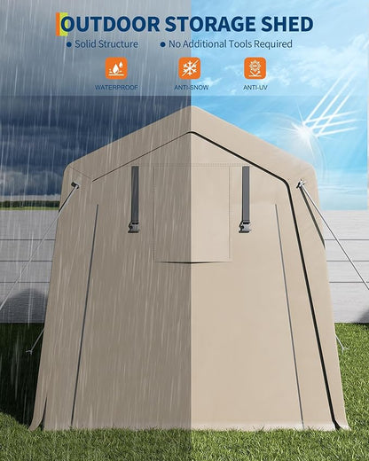 6x8 Ft Carport Heavy Duty Tent - Image 4
