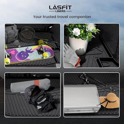 LASFIT Trunk Mat for Jeep Wrangler 2011-2018 JK Unlimited 4-Door All Weather - Image 3