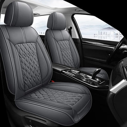 Pariitadin Leather Car Seat Covers Full Set, Waterproof Breathable Faux Leather by Pariitadin