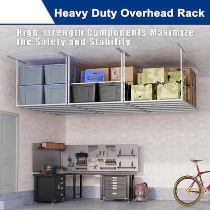 GIOTORENT 3x6FT Heavy Duty Overhead Garage Storage Rack - Image 4